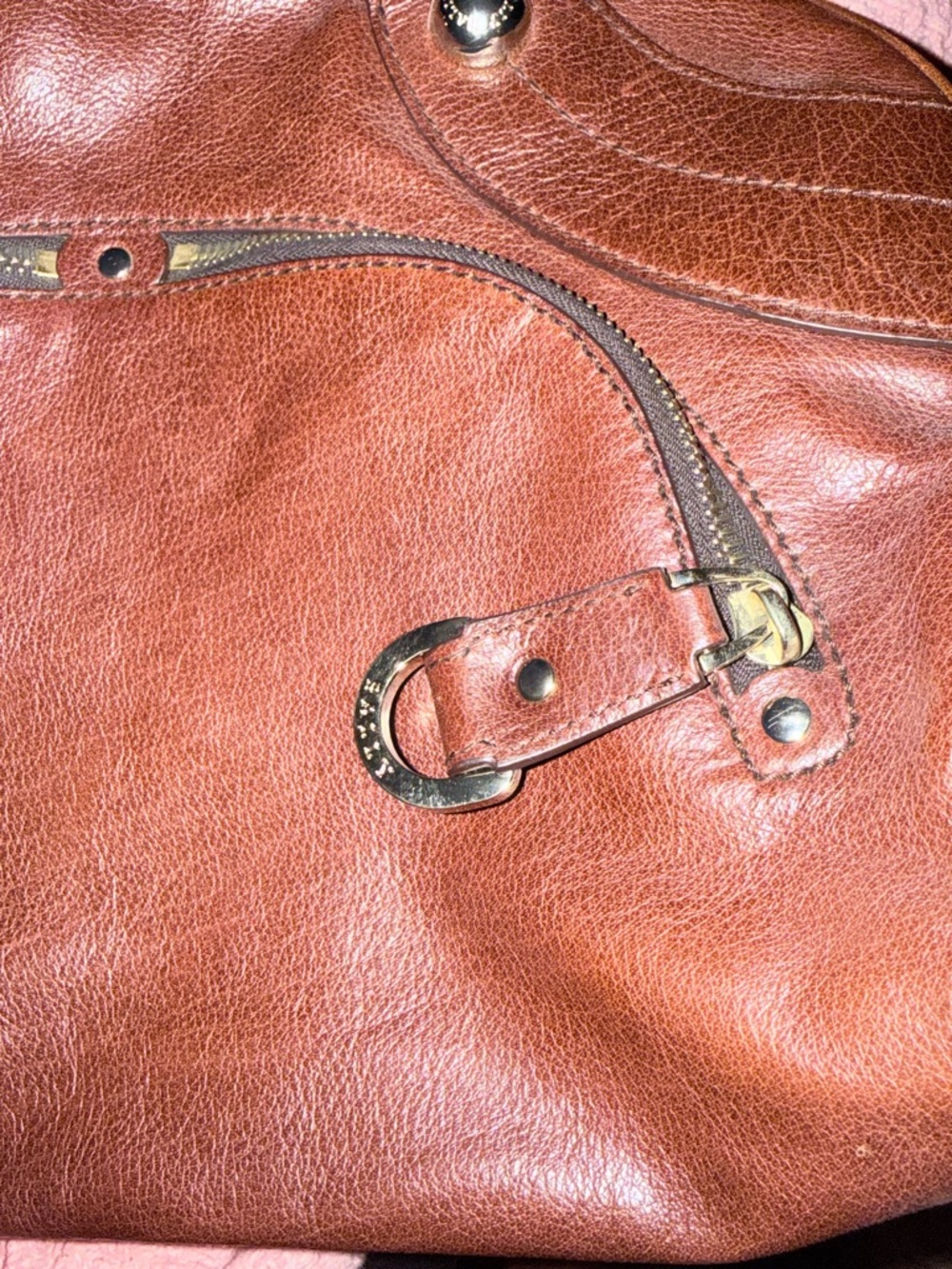 Vintage Bally Brown Leather Satchel – Structured Tote, Dual Handles - Picture 14 of 14